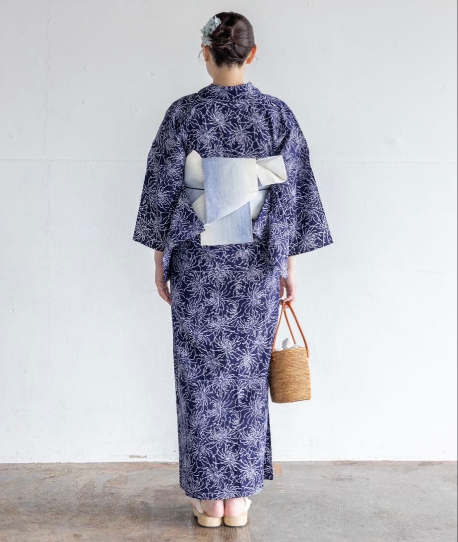 美品【二橋染工場】捺染こだわり浴衣2点セット