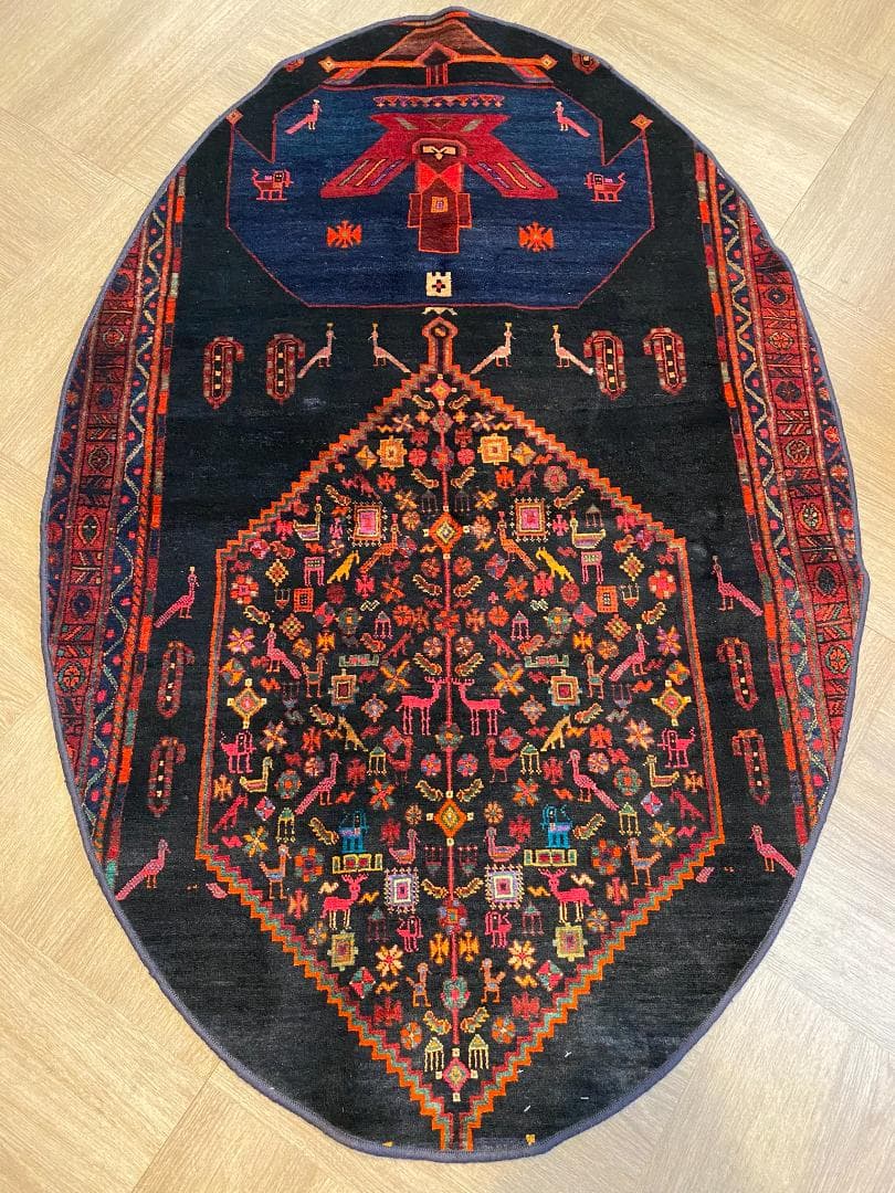 t*☆様 ペルシャ絨毯 ケルマン 186x124cm ヴィンテージ ラグ 手織り