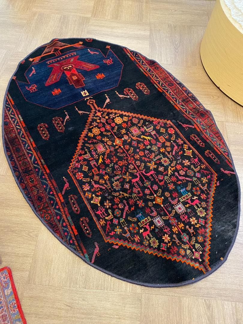 t*☆様 ペルシャ絨毯 ケルマン 186x124cm ヴィンテージ ラグ 手織り