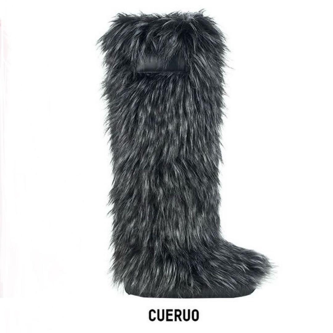 【新品未使用】YELLO グレーロングブーツ ロング丈 美脚効果◎