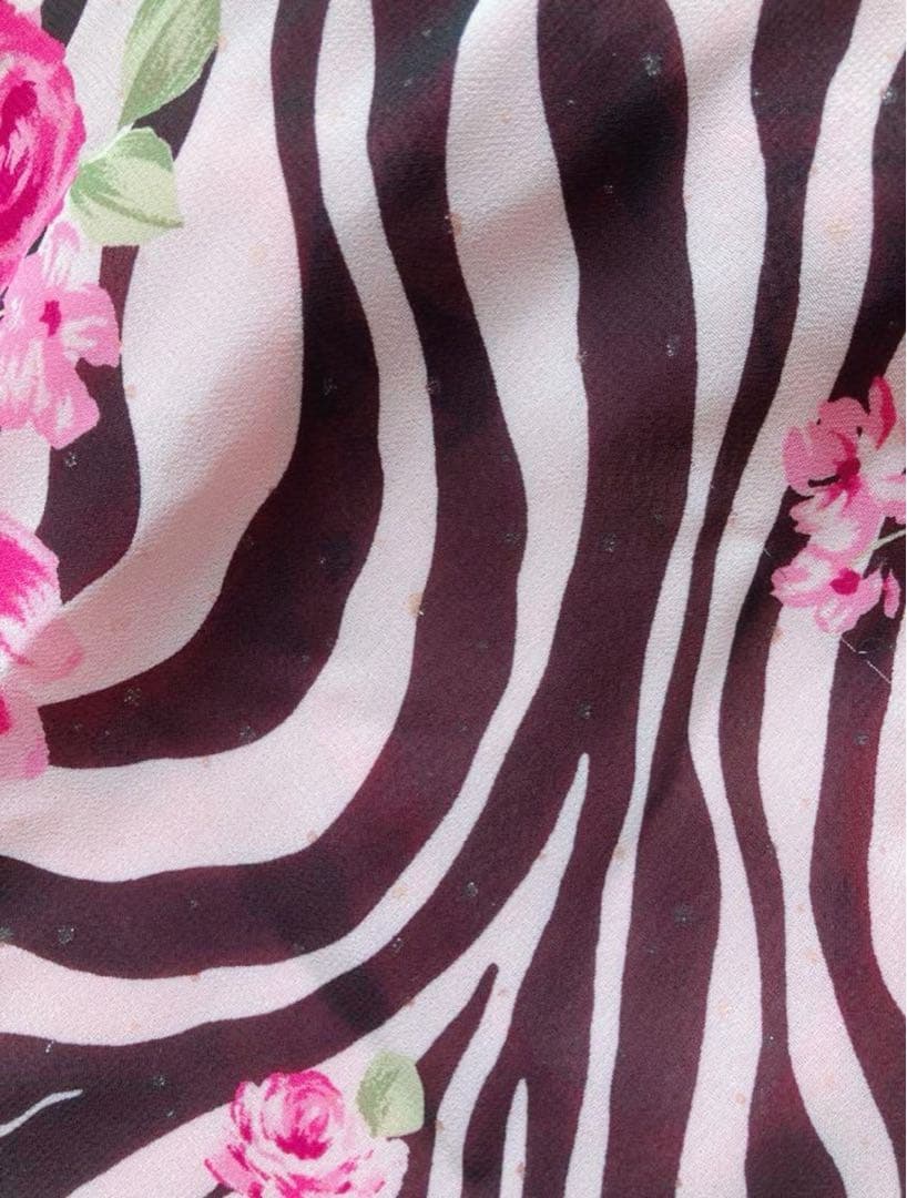 MA✽RS 武藤静香 カタログ掲載 ゼブラ薔薇柄 キャミトップス ピンク マーズ