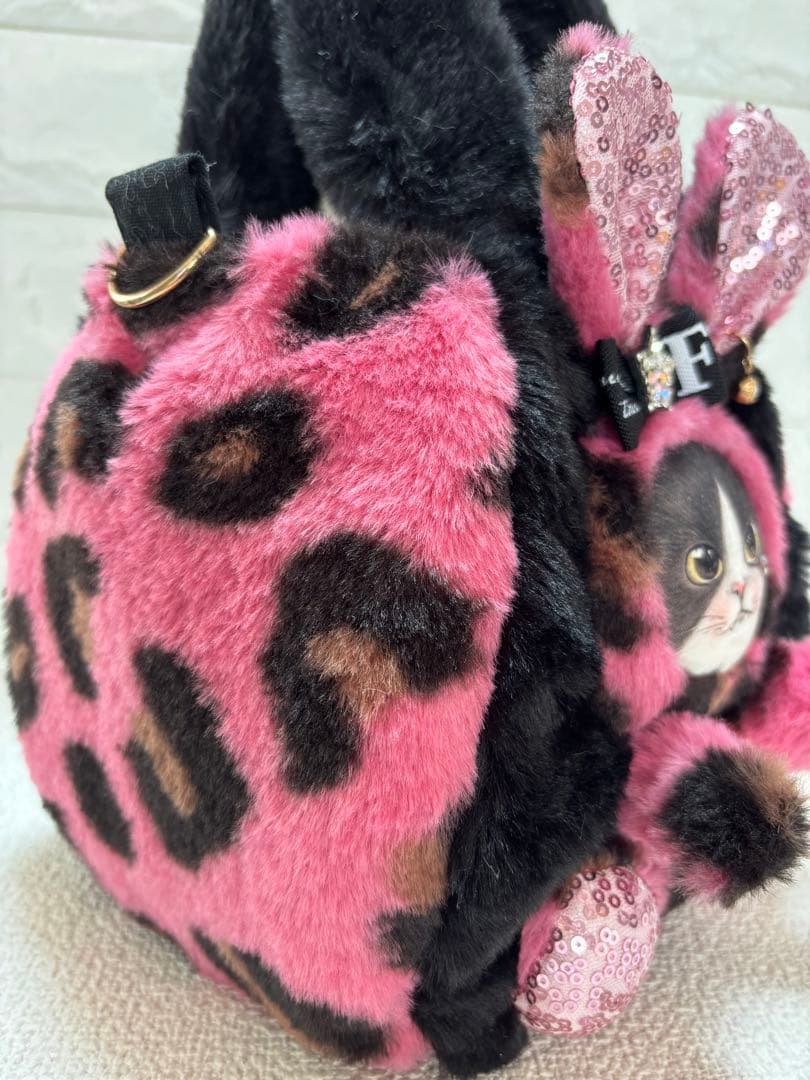 あ*き様 コヤンイサムチョン　ハンドメイド　ファーバッグ　ジョーズくん　ヒョウ柄