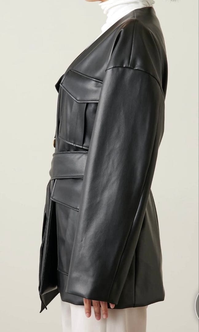 Whim Gazette(ウィム ガゼット)エコレザーブルゾン¥53,900