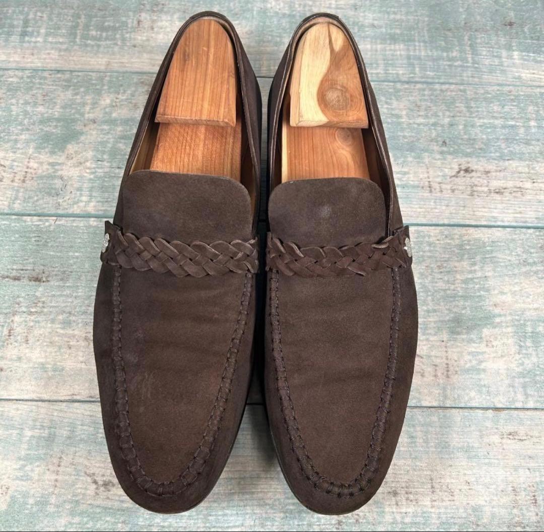 美品 超希少 LOEWE スエード ローファー 編み込み