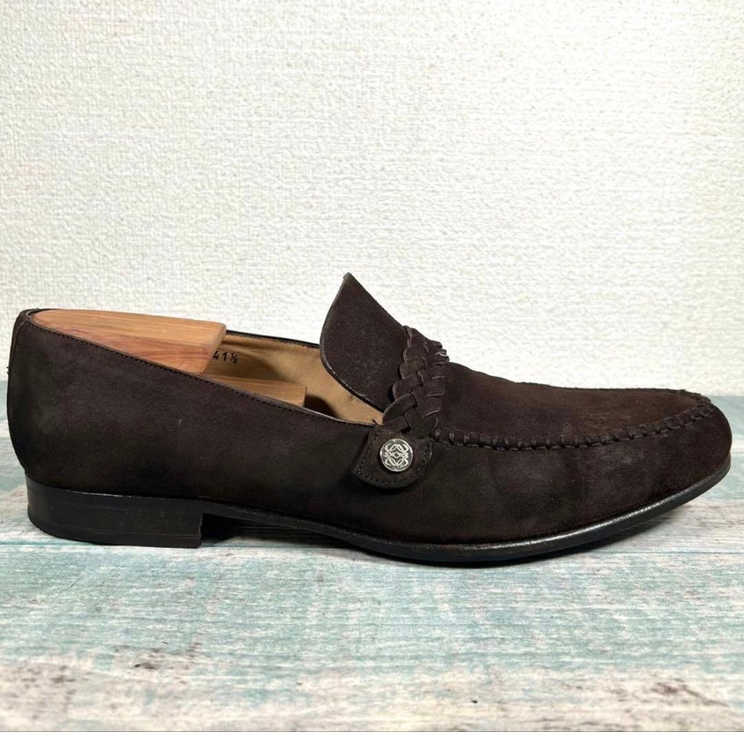 美品 超希少 LOEWE スエード ローファー 編み込み