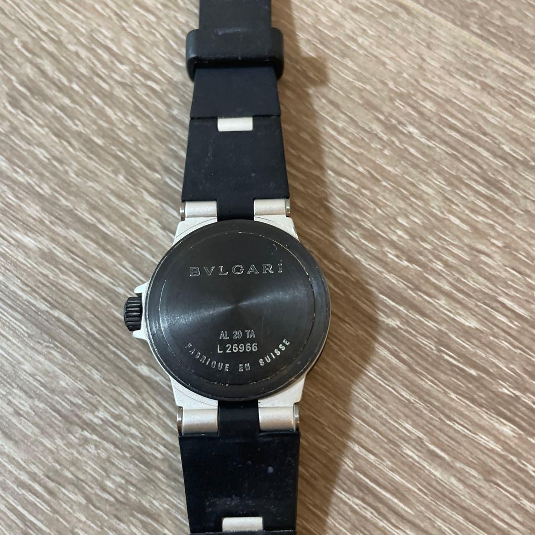 【不動】ブルガリ BVLGARI アルミニウム クォーツ レディースベルト