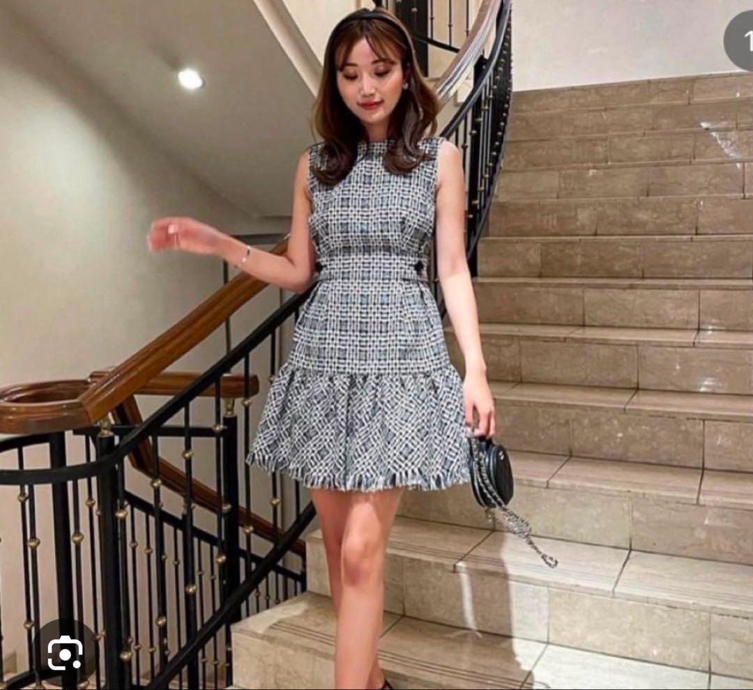 sheller シェリエ　サイドタッククラシカルワンピースドレス