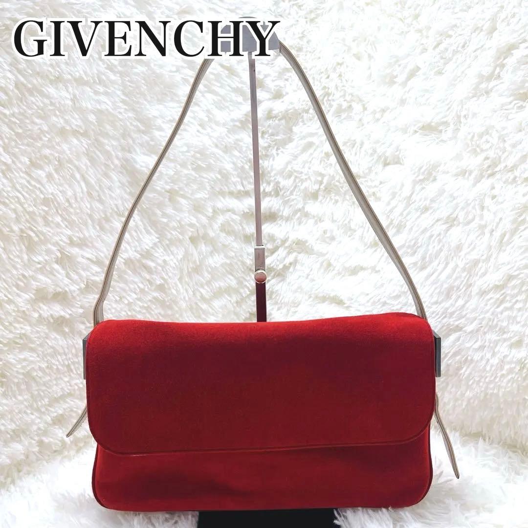 【極美品】ジバンシー　ハンドバッグ　スエード　ワインレッド　ショルダーバッグ