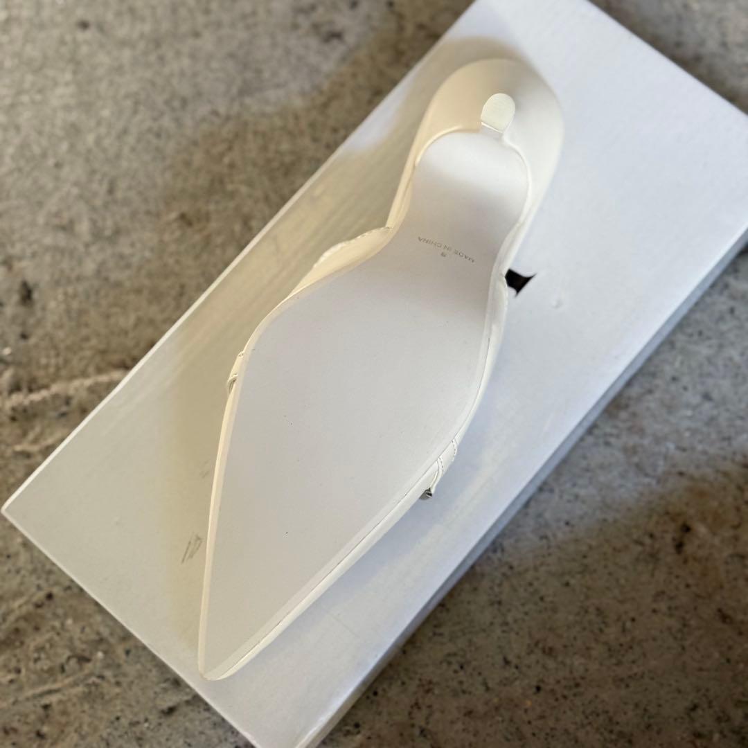 GYDA ホワイト ミュール チェーン付き