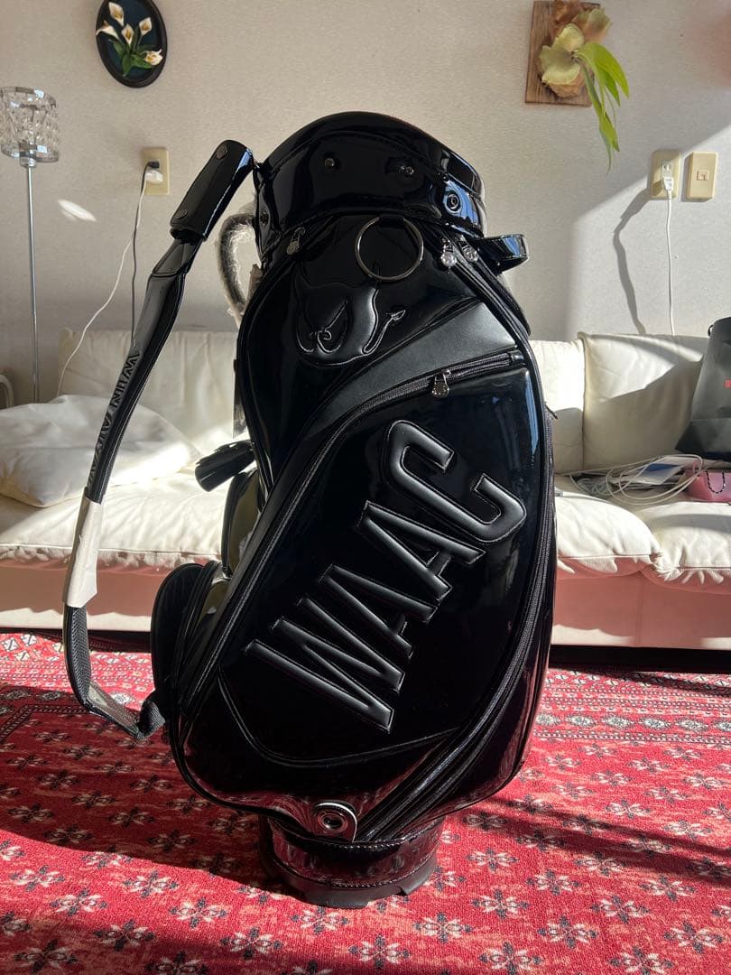 【ガム】【新品】WAAC ワック エナメル キャディバッグ ブラック