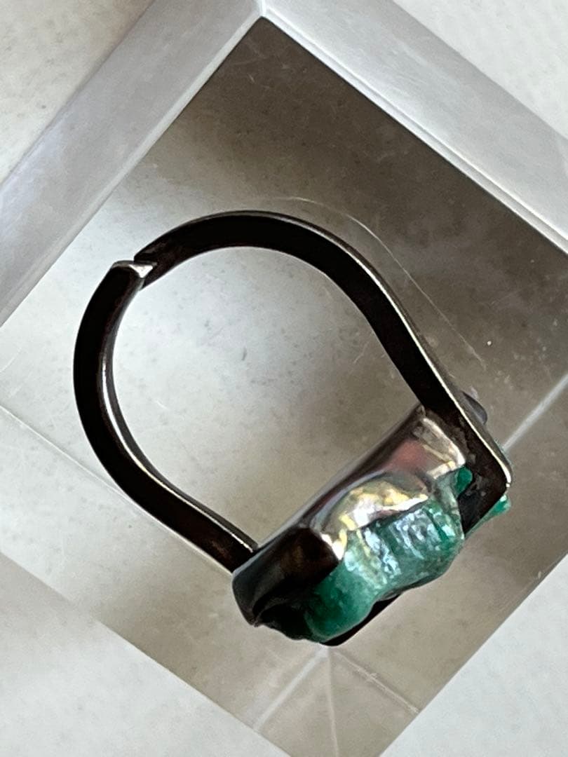天然石エメラルド原石リングアトリエ「之」