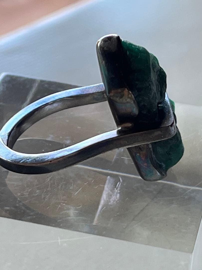 天然石エメラルド原石リングアトリエ「之」