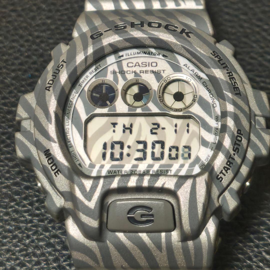 激レア/極美品 CASIO G-SHOCK DW-6900ZB ゼブラ柄 廃盤品