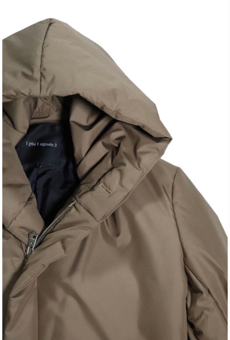 ⚫️ 1piu1uguale3 NEXT WRAP HOODED コートサイズ3