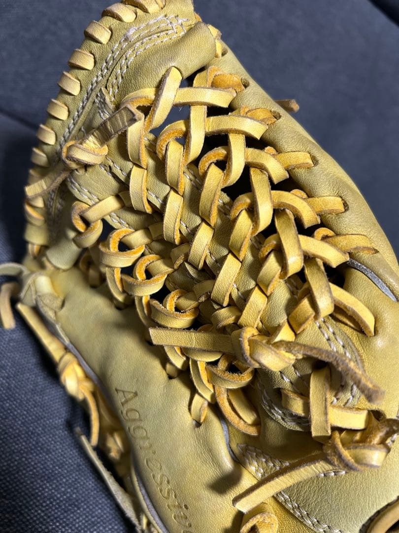 久保田スラッガー 少年用 左 軟式グローブ イエロー KSG-J4 中古 左投げ