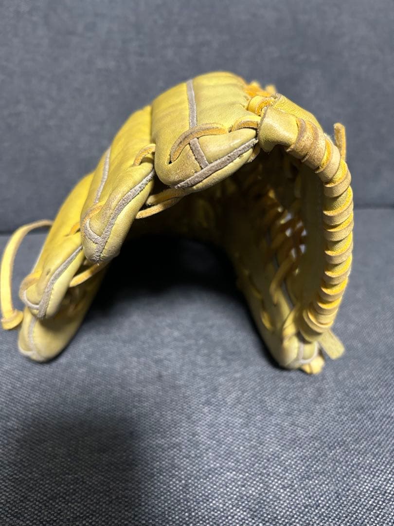 久保田スラッガー 少年用 左 軟式グローブ イエロー KSG-J4 中古 左投げ