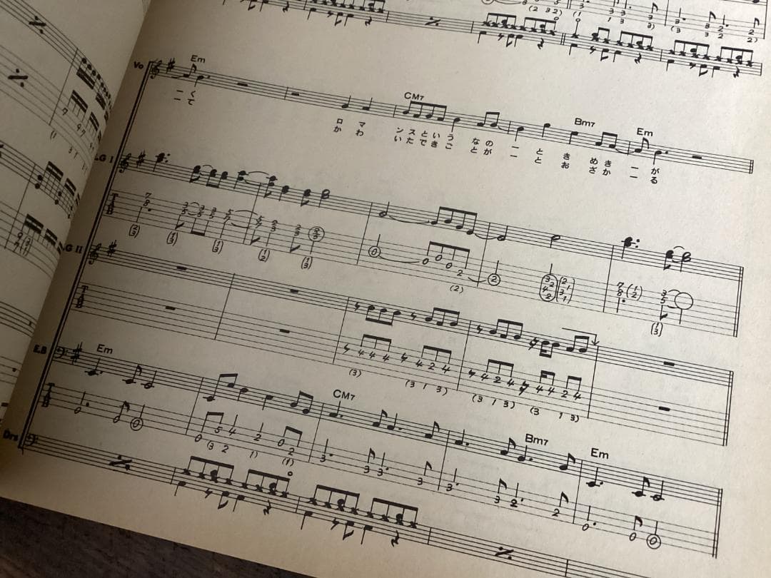 ★楽譜/安全地帯/ライブ/ENDLESS/タブ譜/バンドスコア