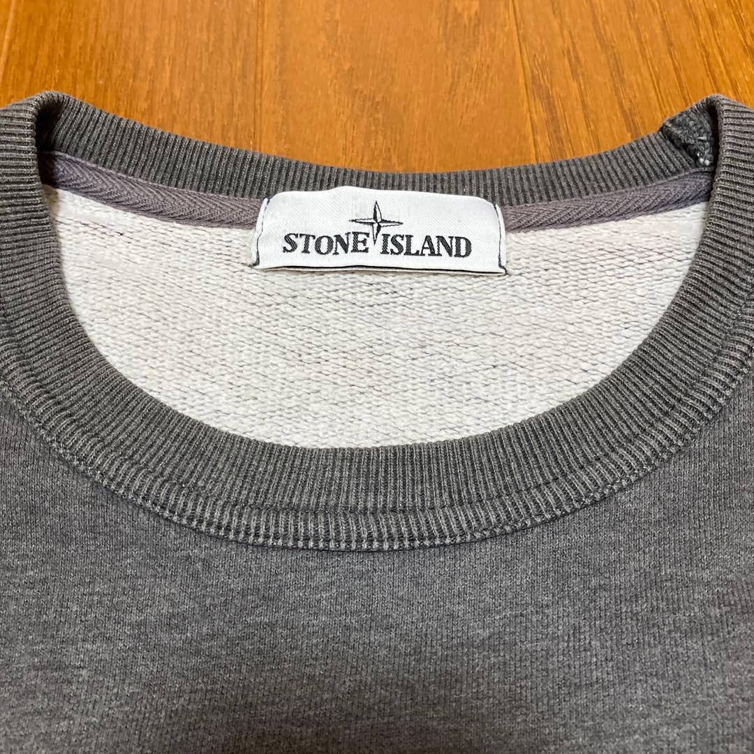 STONE  グレー クルーネックスウェット