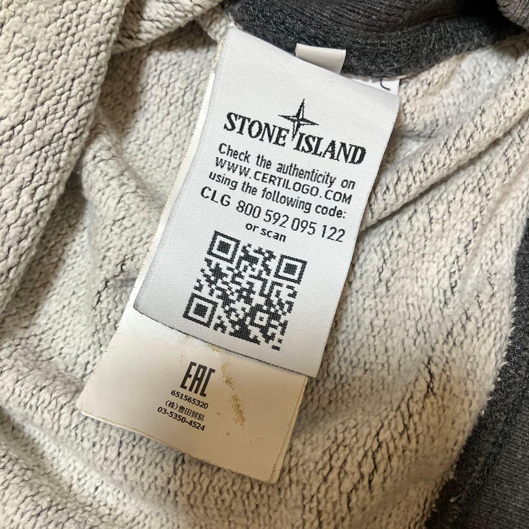 STONE  グレー クルーネックスウェット