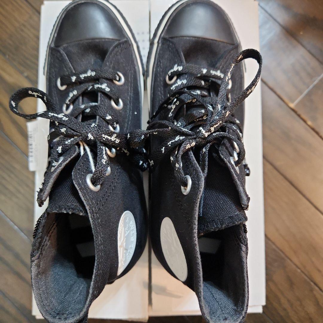 アニエスベー×コンバース キッズ ハイカットスニーカー　チャック付き　　19cm