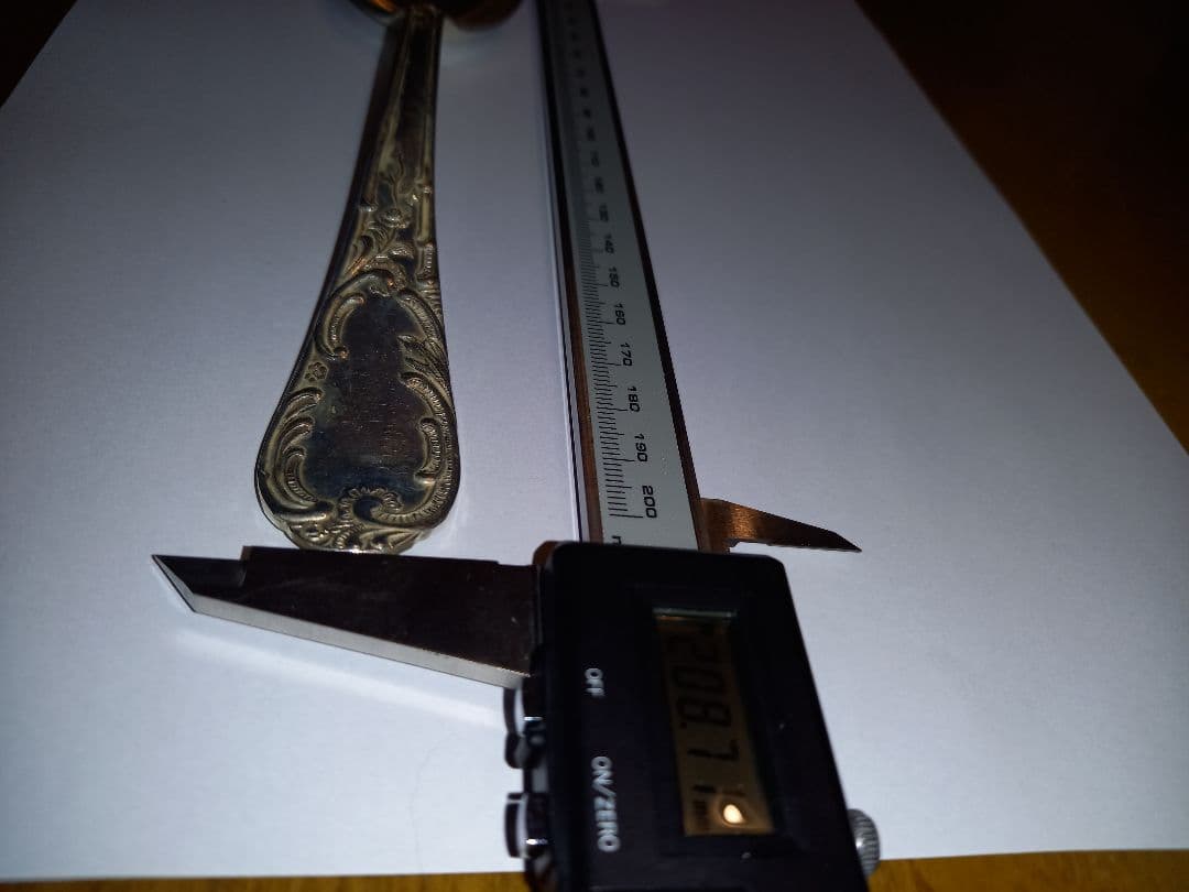 純銀スプーン ドイツ語『SILBER100』刻印 サイズ=カレースプーン大き目