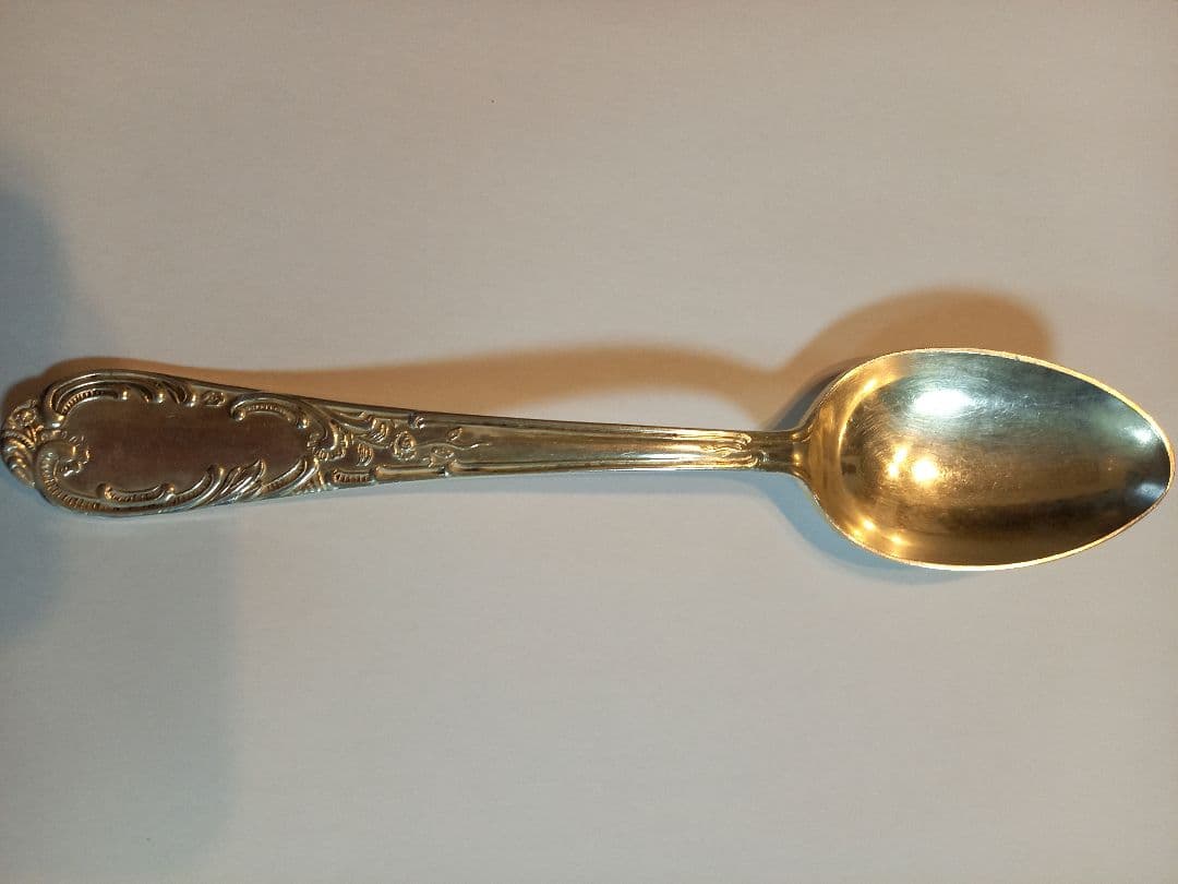 純銀スプーン ドイツ語『SILBER100』刻印 サイズ=カレースプーン大き目