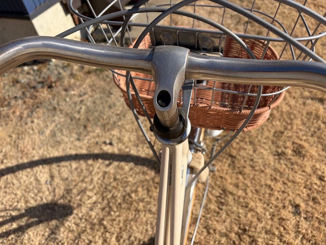 子供用自転車 ✳︎ホワイト、ベージュ、茶、 前バスケット付き　24インチ✳︎