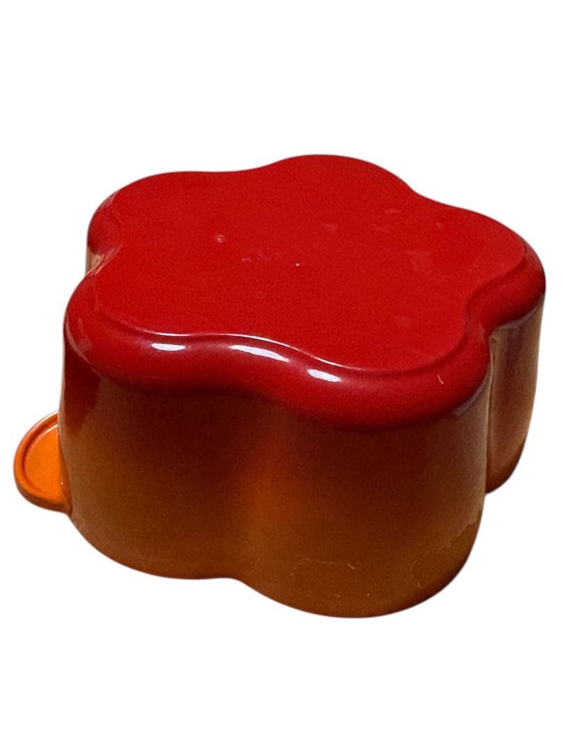 良品 Le Creuset ル・クルーゼ フラワーココット オレンジ20c