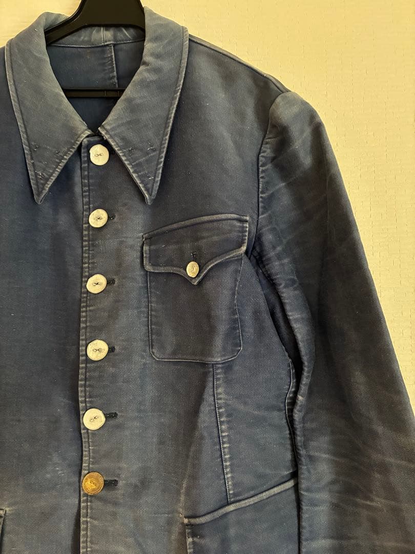 ヴィンテージ モールスキン　フレンワーク　ファイヤーマンジャケット