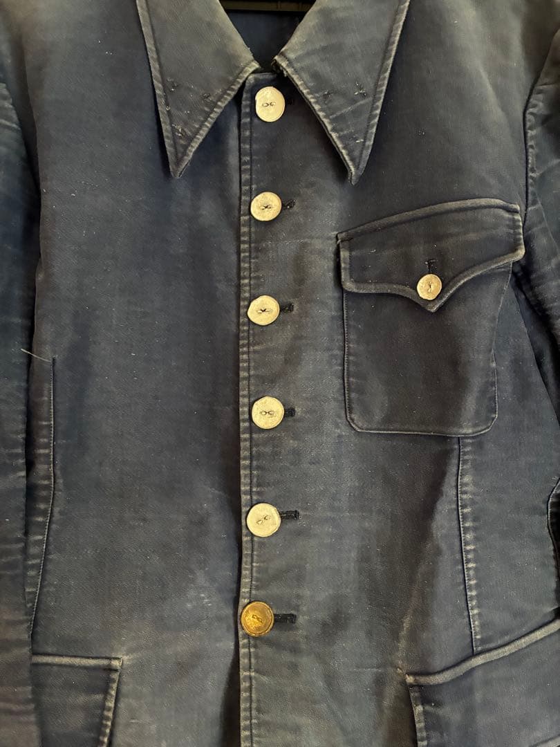ヴィンテージ モールスキン　フレンワーク　ファイヤーマンジャケット