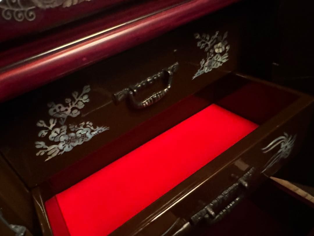 鳳凰螺鈿小物入れ