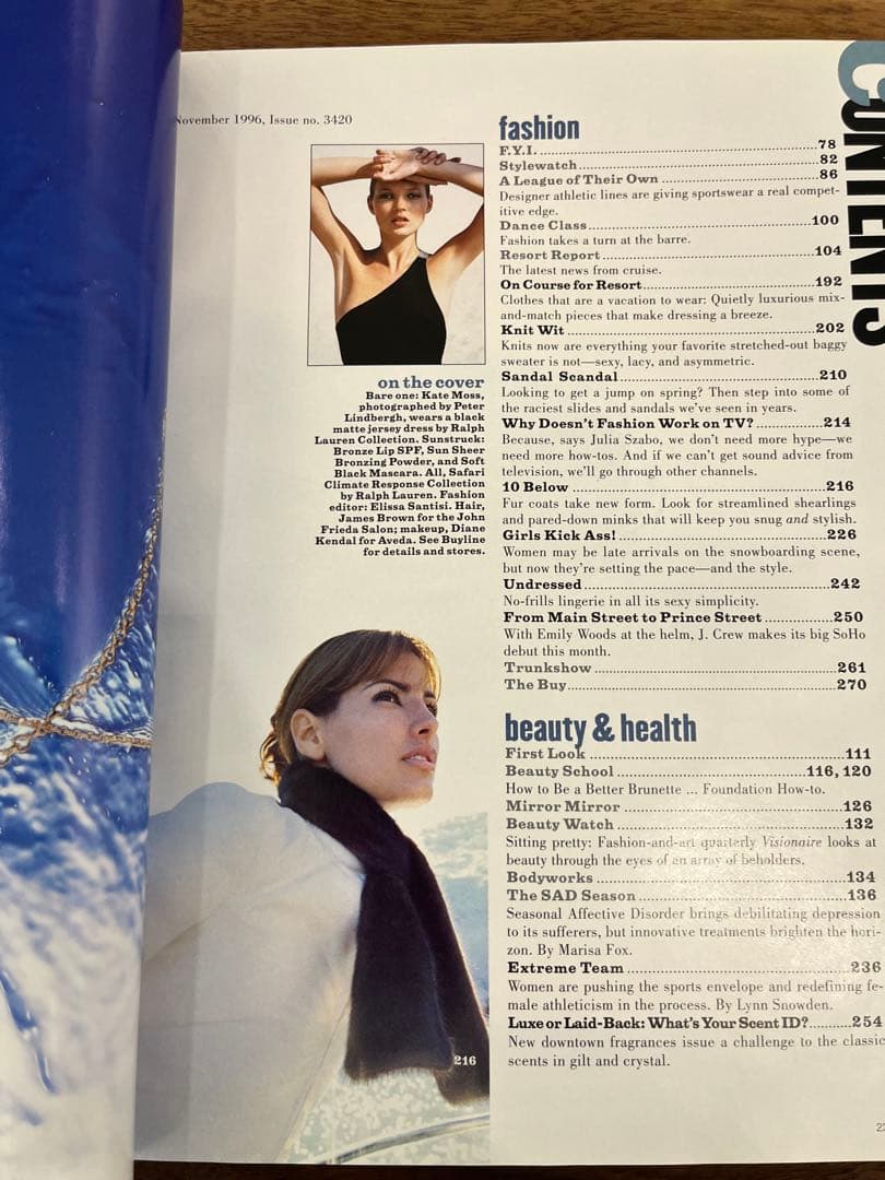 Harper’s BAZAAR US 1996年11月号 ケイト・モス