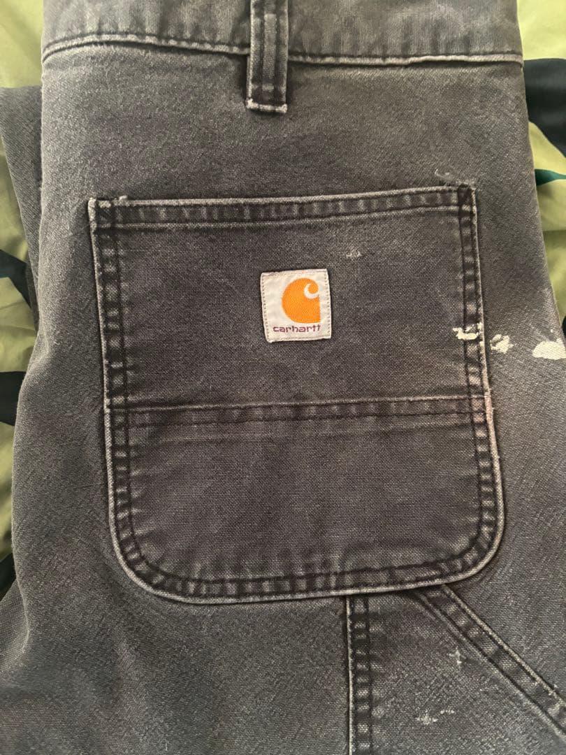 ア*郎様 Carhartt ペインター　ダブルニー　極上フェード　36×34