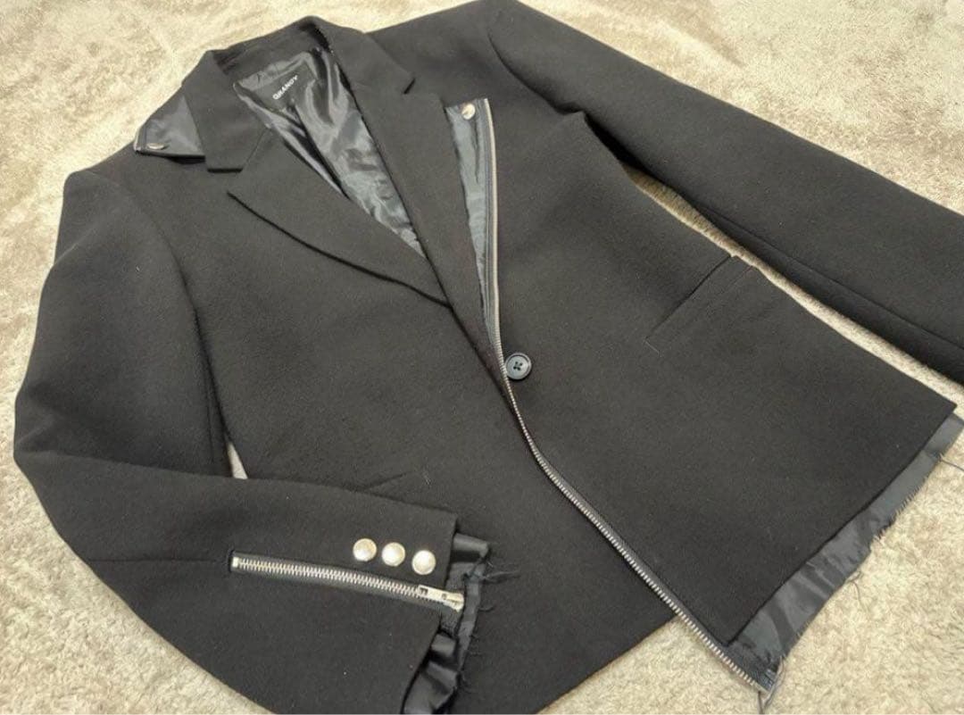 GRANCYリバースレイヤードデザインテーラードジャケット