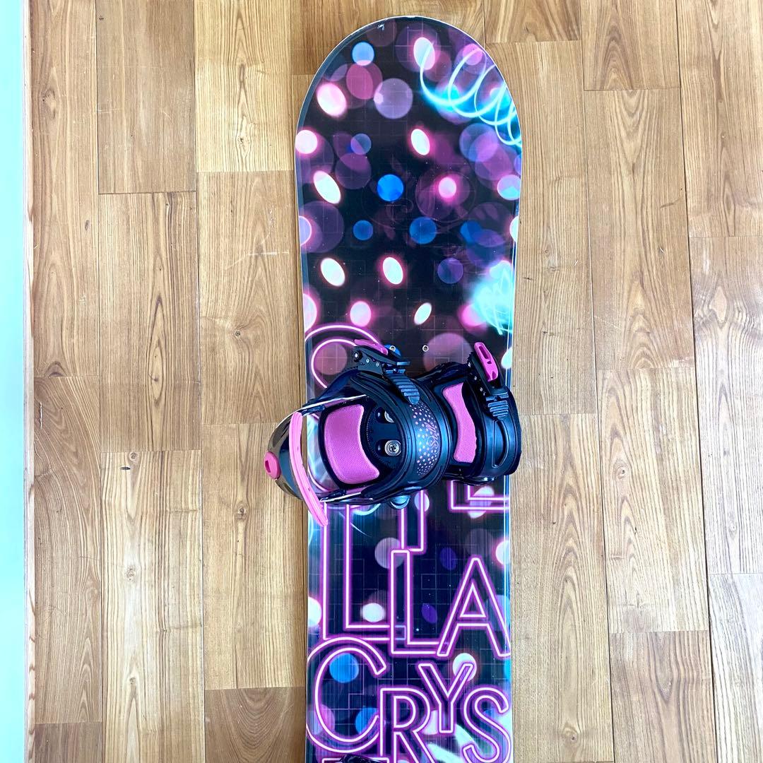 レディース スノボ4点セット ボード 144cm ブーツ 25cm バイン 袋