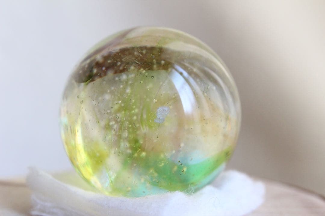 シエラネバダ産アンダラクリスタル　スフィア　マルチカラー　グリーン系