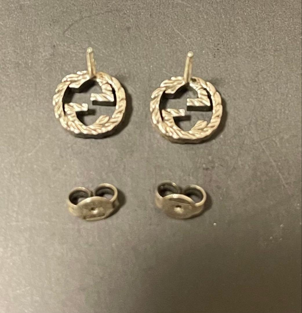 GUCCI グッチインターロッキング スタッズピアス