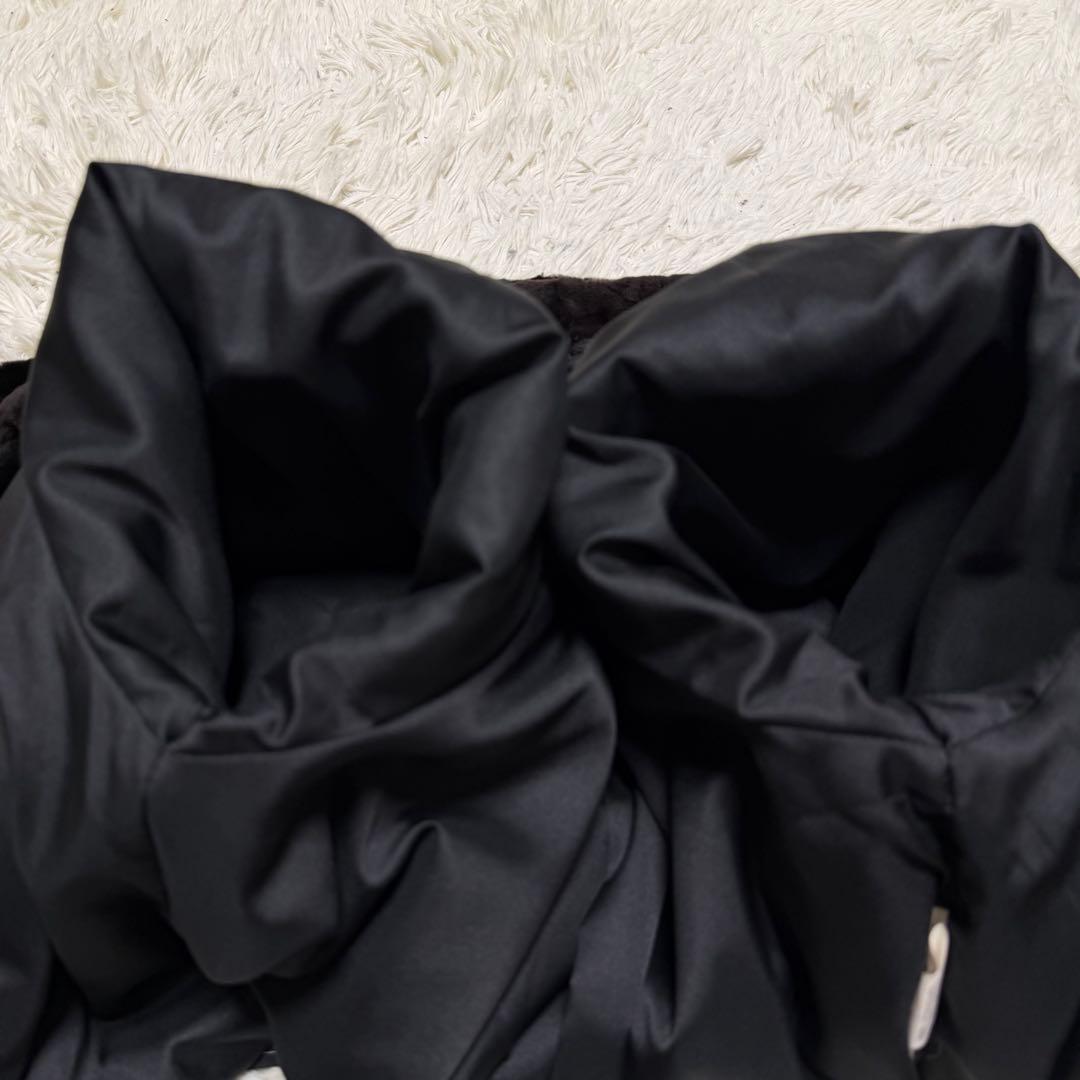 未使用級 ミンク ロングコート ブラック レディース L〜XLサイズ相当