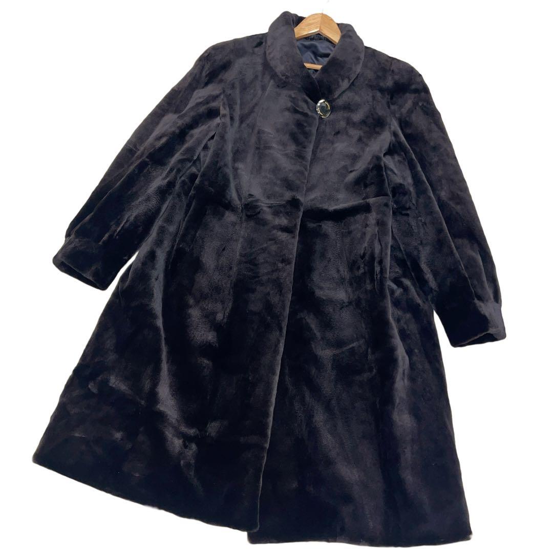 総丈105cm　サガミンク　シェアードミンク　2XLサイズ　リアルファーコート