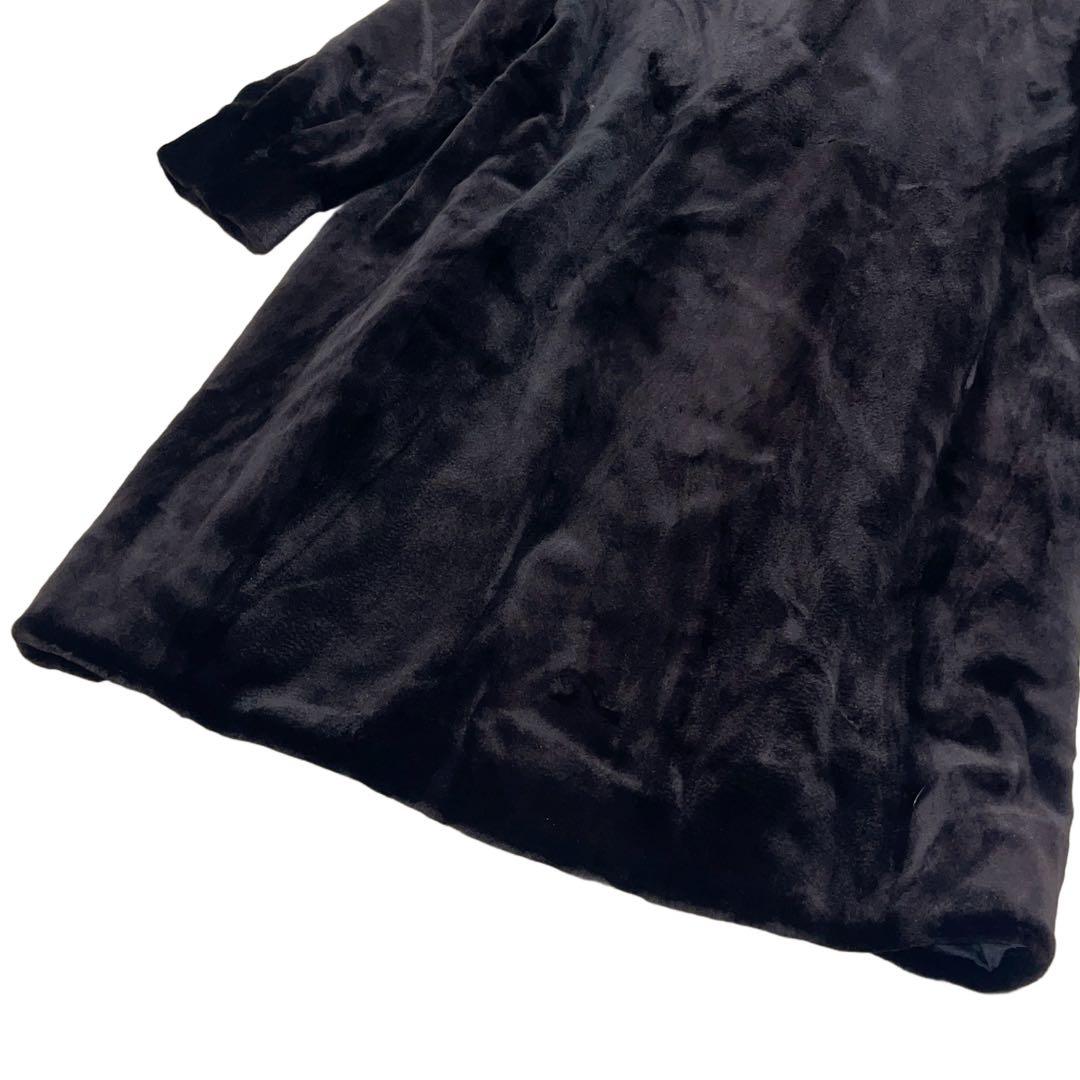 総丈105cm　サガミンク　シェアードミンク　2XLサイズ　リアルファーコート