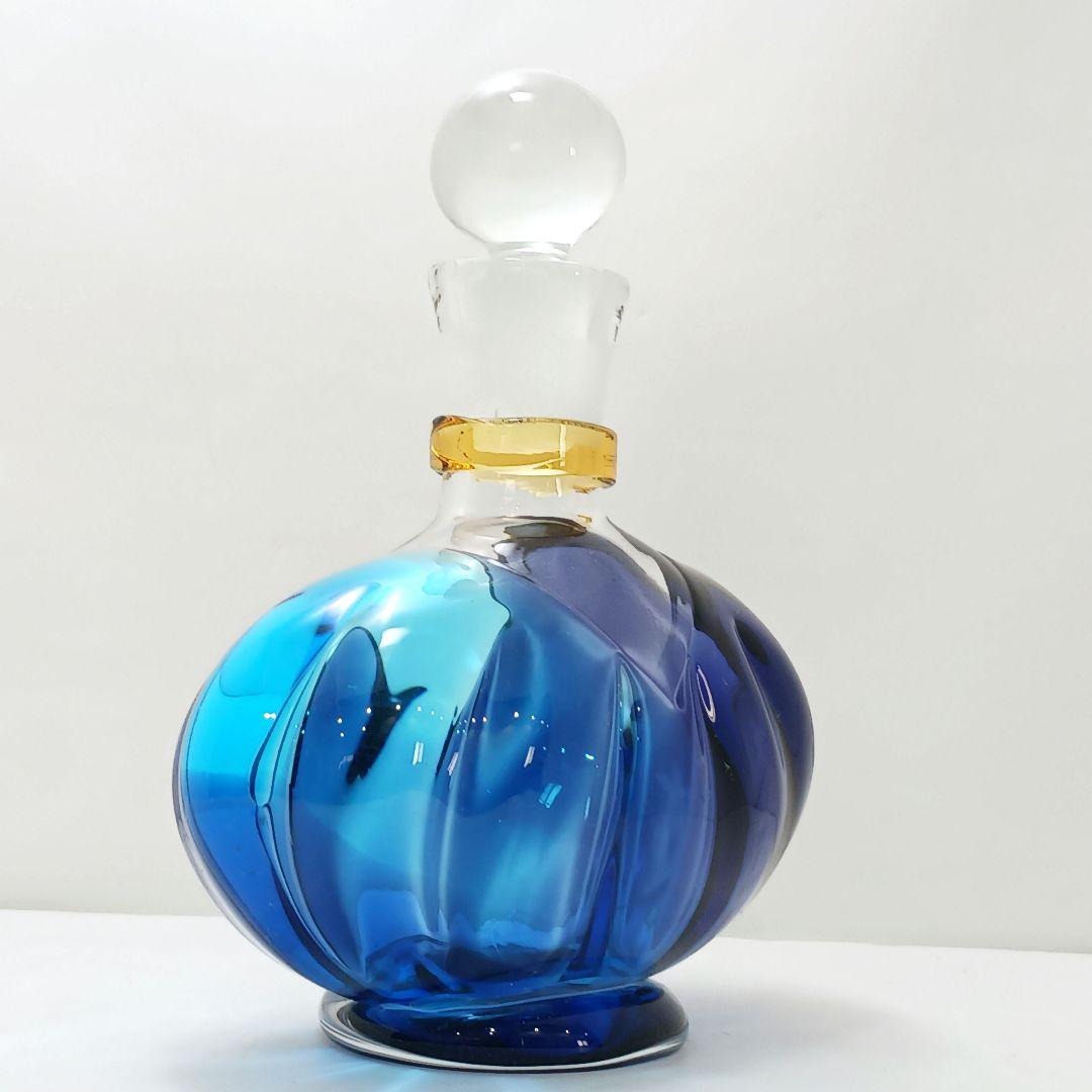 Y2293-62 津軽びいどろ 秋村実 色ガラス デキャンタ 飾瓶　#1