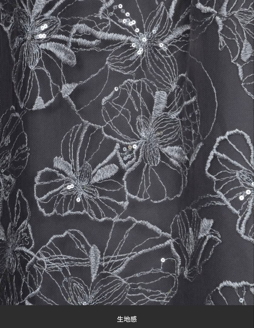 アンドレスド キーネックエンブロイダリードレス お呼ばれドレス