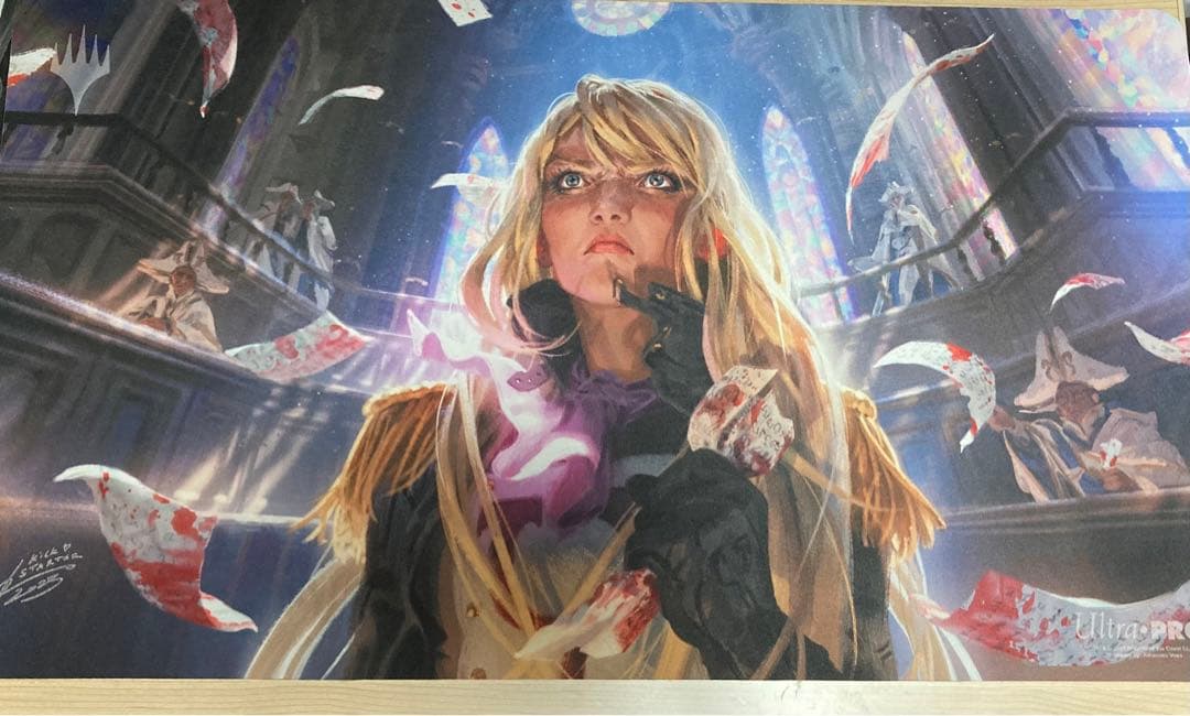 スレイベンの守護者、サリア プレイマット サイン入り