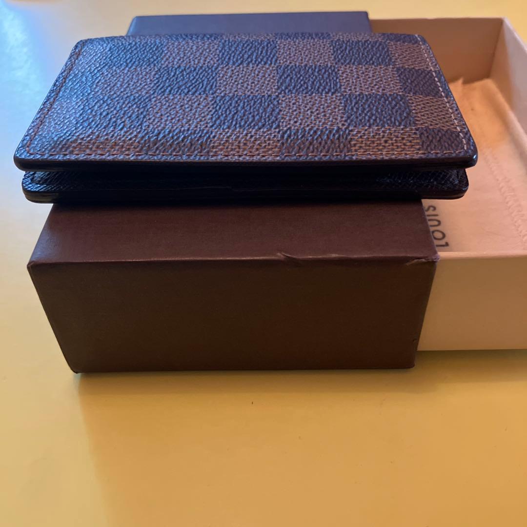 【美品】Louis Vuitton ダミエレザー名刺入れ