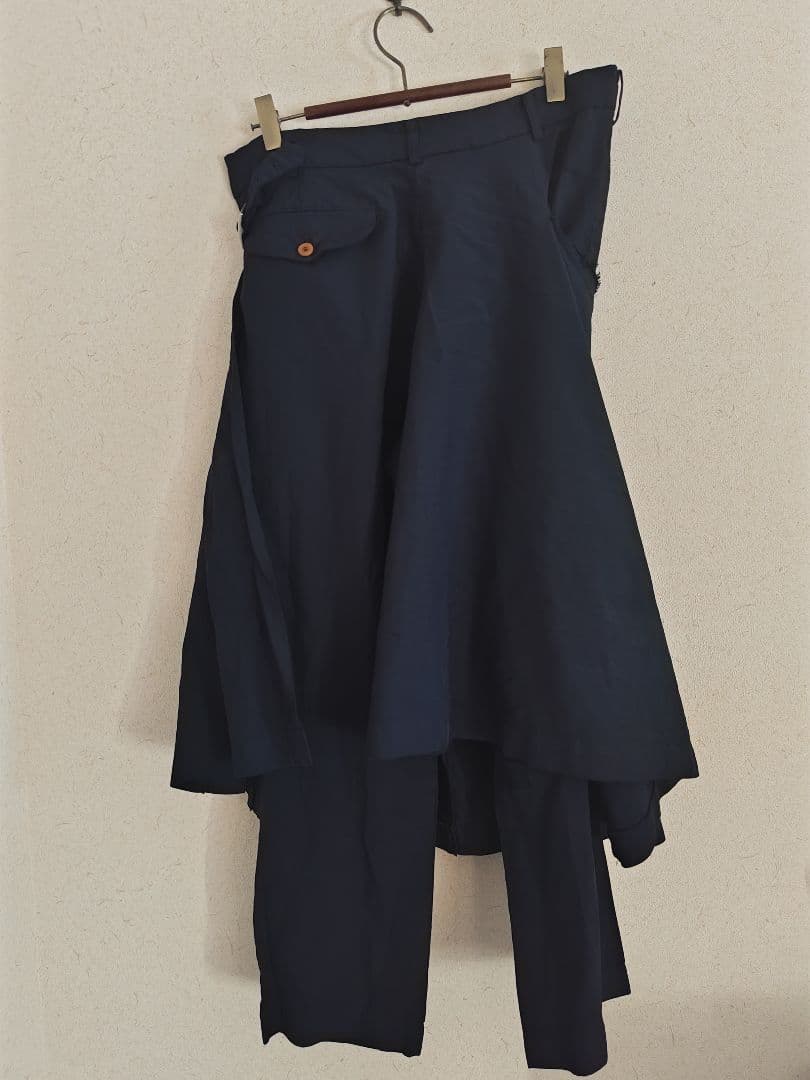 コムデギャルソン スカート付きパンツ ネイビー