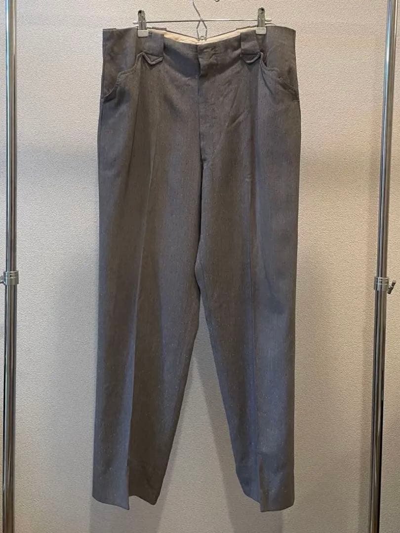 【USA製】50's ウエスタン レーヨンギャバ スラックス ネップ ロカビリー