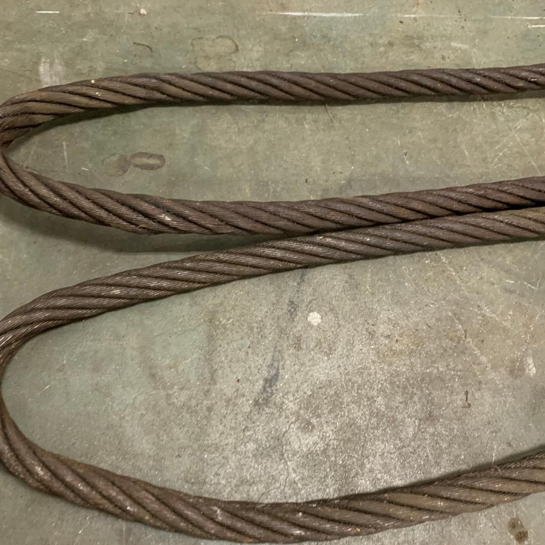 神鋼 ワイヤーロープ 牽引 玉掛け 28mm 2.5m 工事用材料 ①
