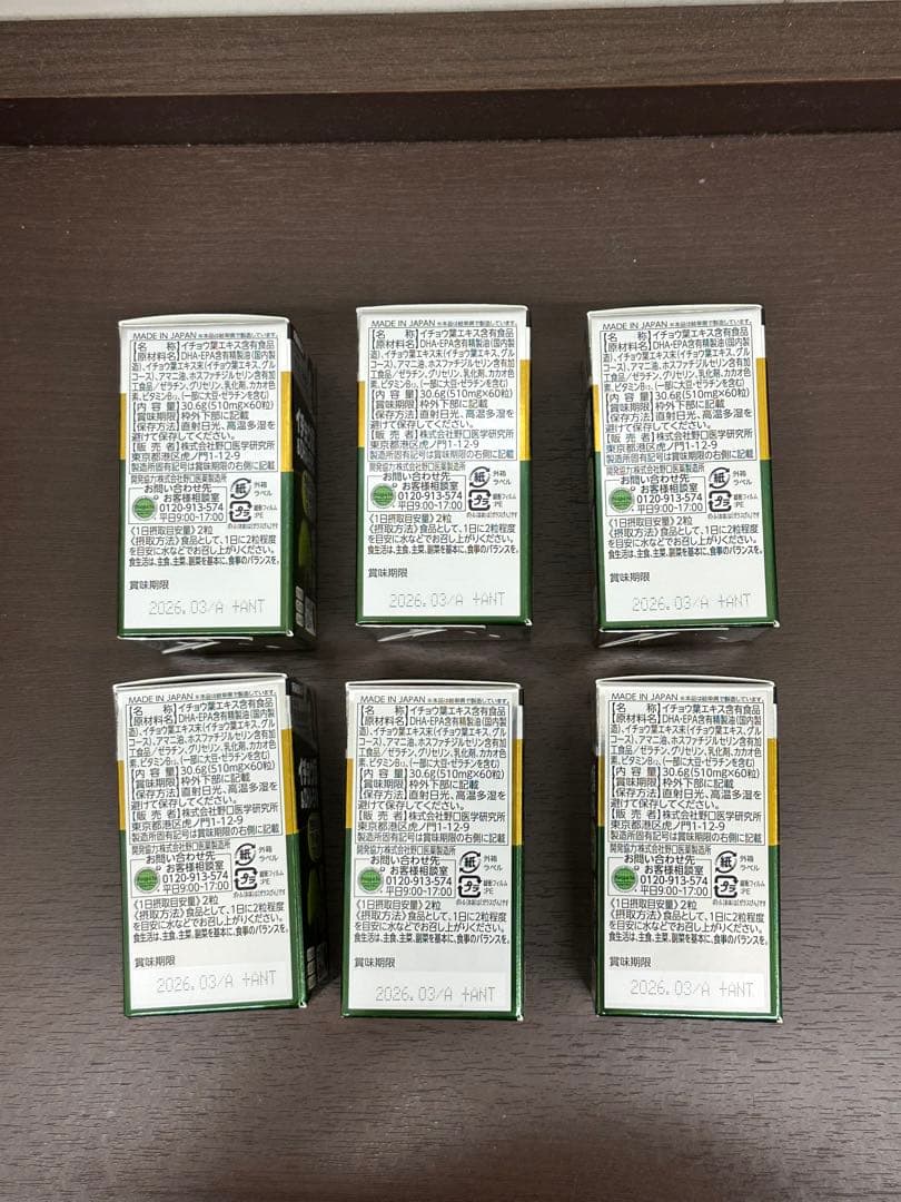 野口医学研究所 イチョウ葉&DHA・EPA 60粒 10個 国内正規品 新品