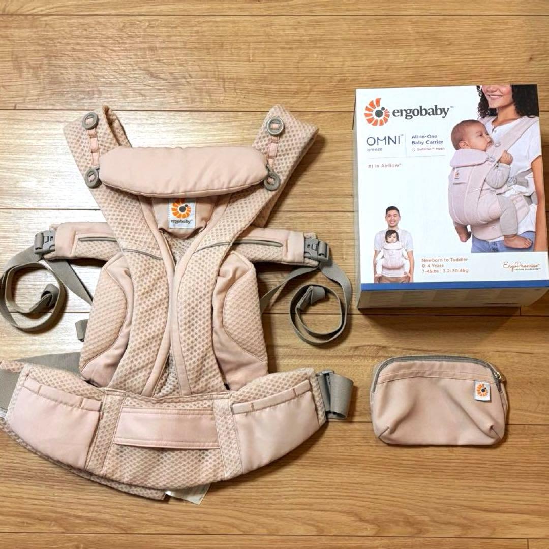 saki美品♡ピンク♡エルゴベビー OMNI Breeze抱っこ紐