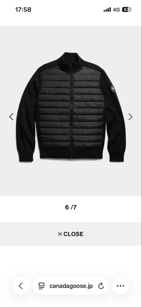 カナダグース   ハイブリッジニット BLACKLABEL